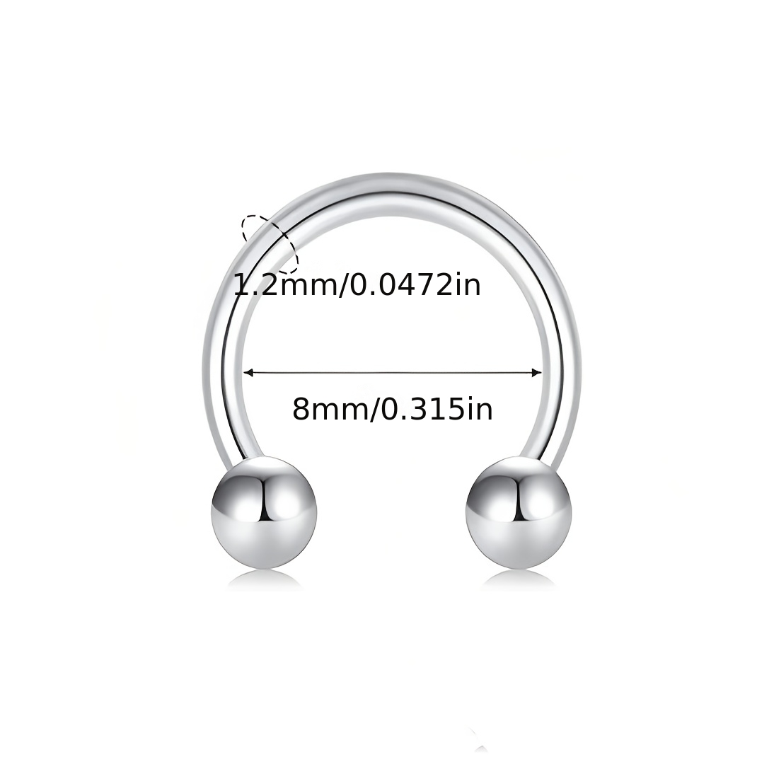 Horseshoe Circular Barbell Devil Rings for Men and Women